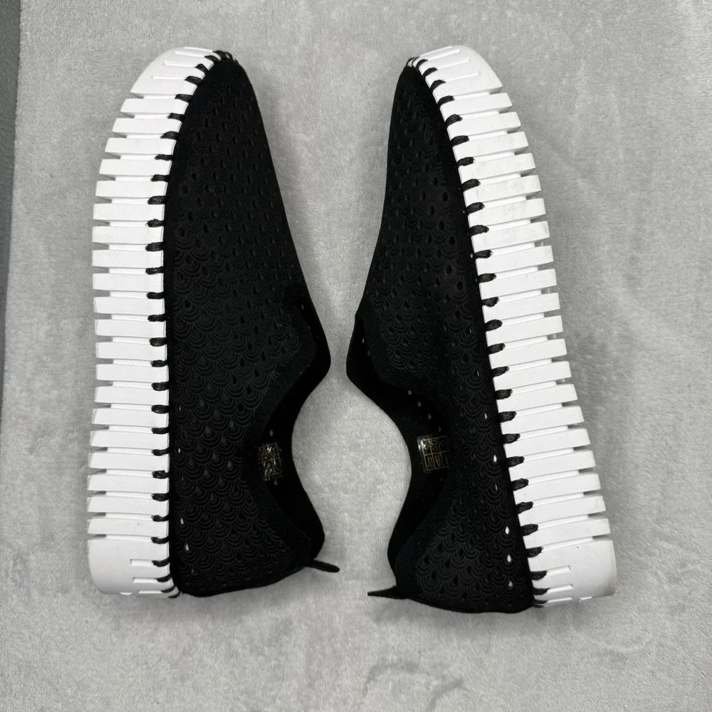 Ilse Jacobsen Tulip 139 Black Perforated Slip On Shoes Women's EU 41 US 10-10.5